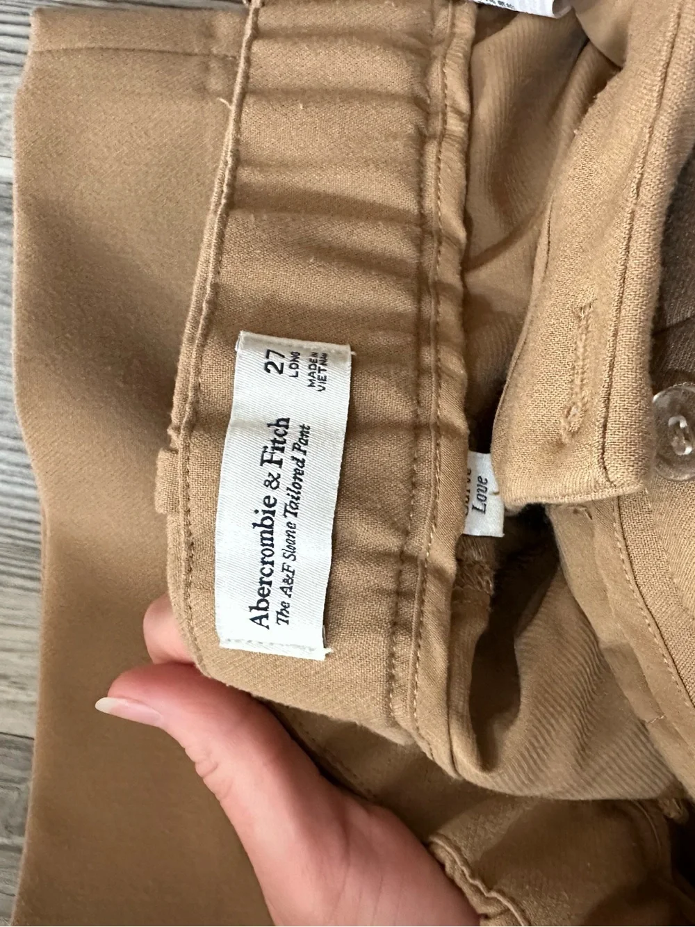 Abercrombie & Fitch Tan Tailored Pant - Picture 2 of 3